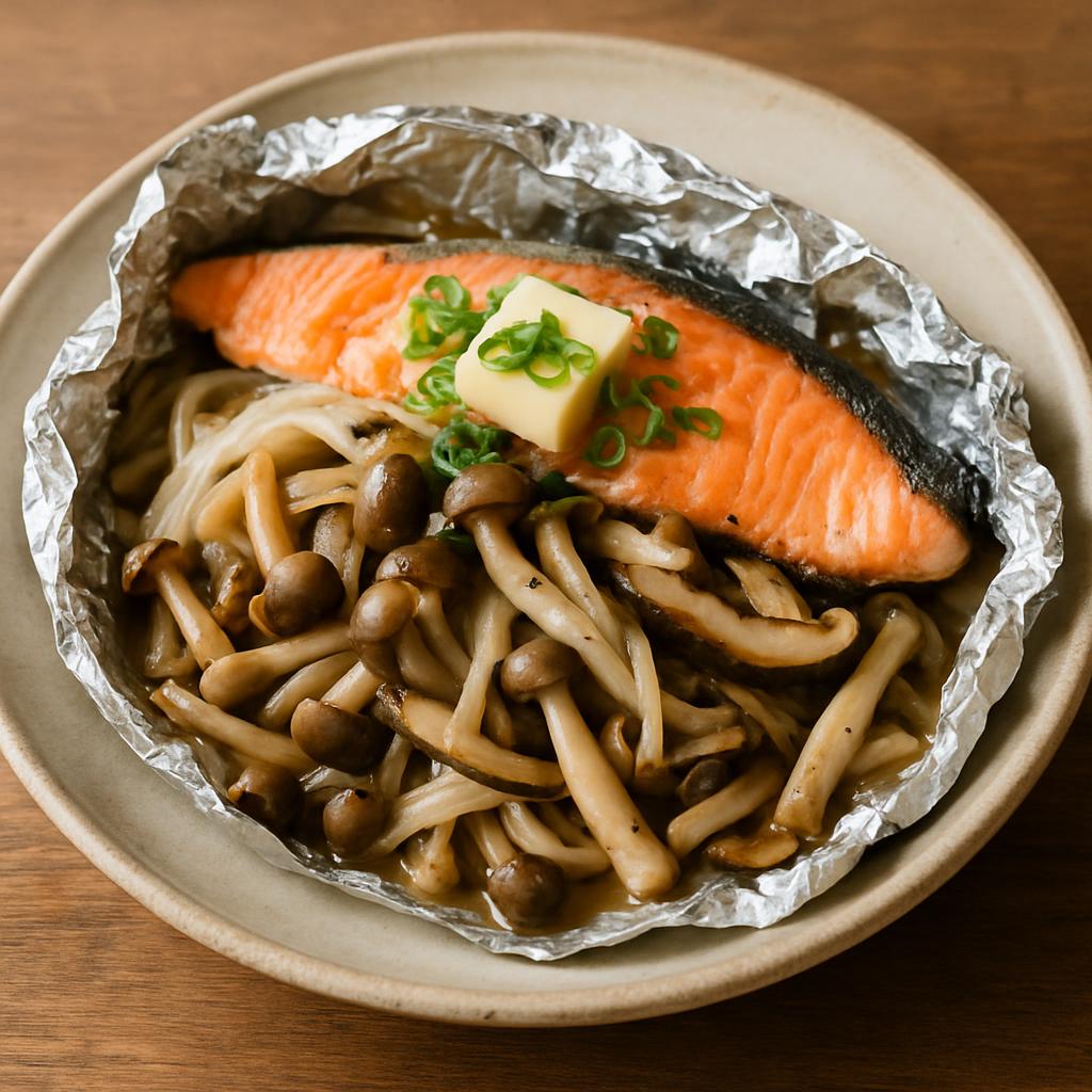 鮭ときのこのバター醤油ホイル焼き