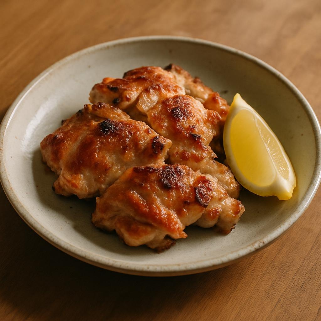 鶏もも肉の塩焼き